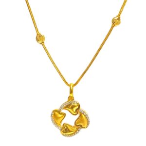 22KT Heart Design Chain Set