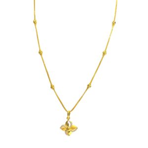 22KT Flower Design Chain Set