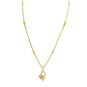 22KT Designer Heart Chain Set