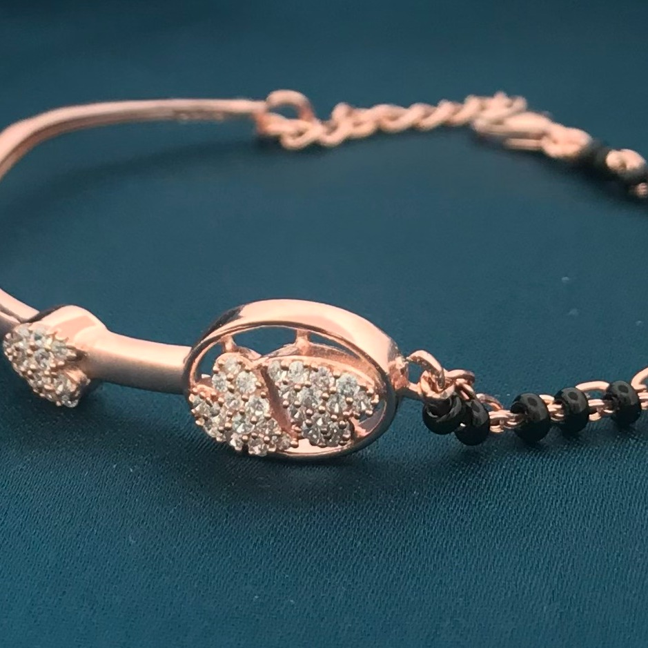 925 silver rose gold design ladies mangalsutra