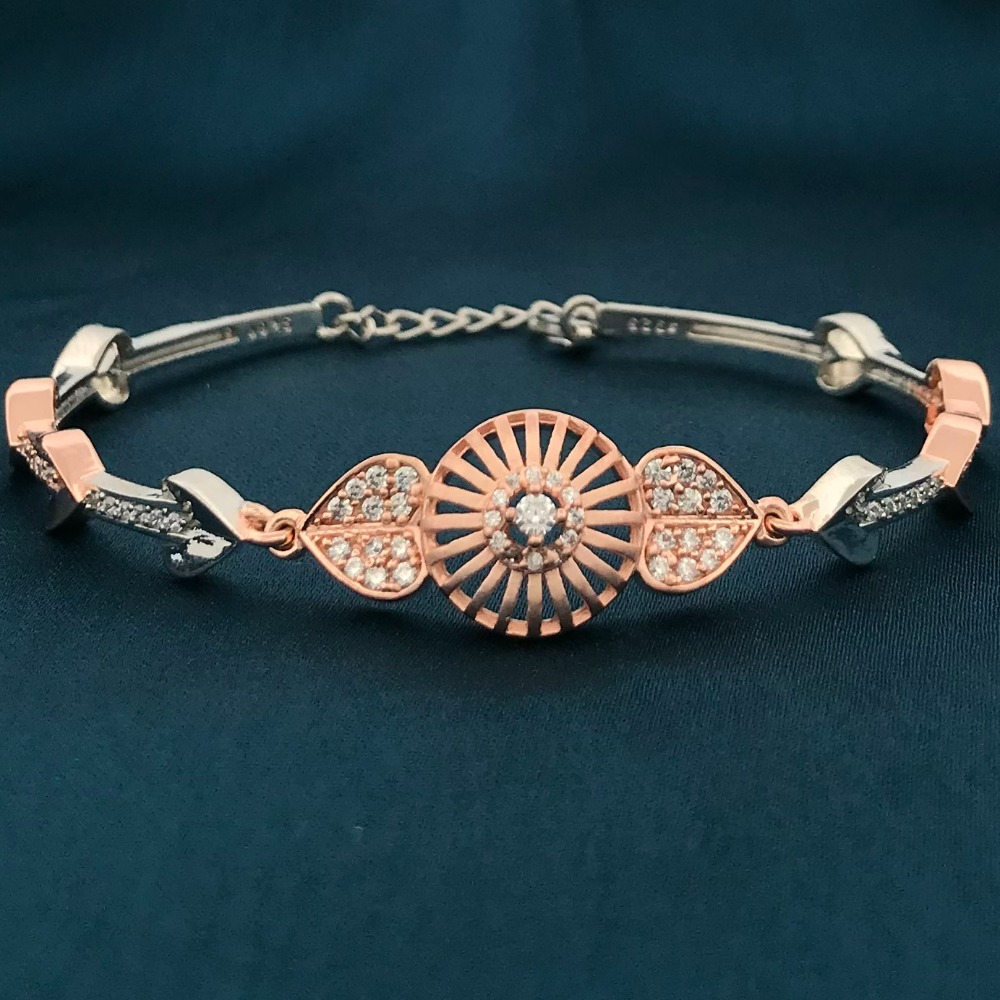 925 Silver Rose Gold Ladies Kada - Image 2