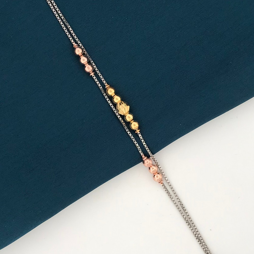 925 Silver Rose Gold Design Ladies Bracelet