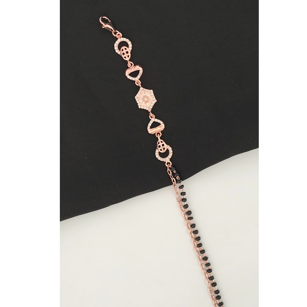 925 Silver Rose Gold Mangalsutra Bracelet - Image 2