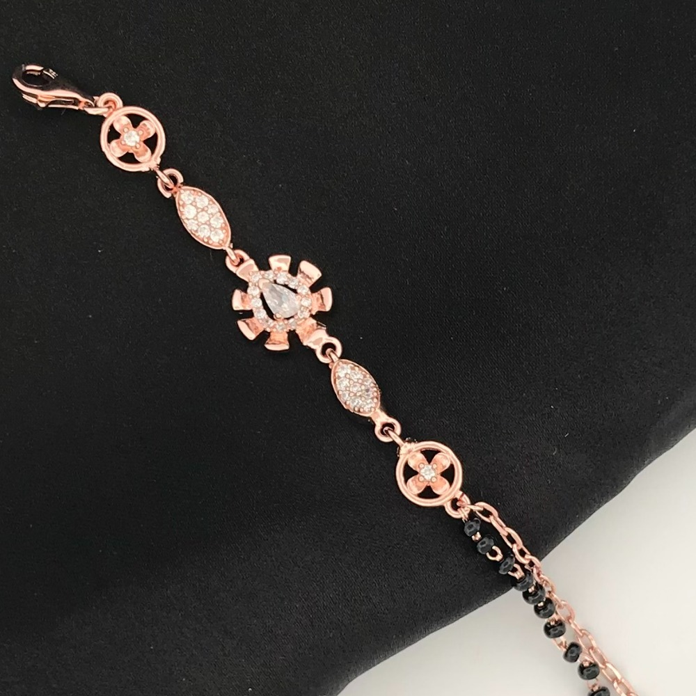 925 Silver Fancy Cz Design Mangalsutra Bracelet