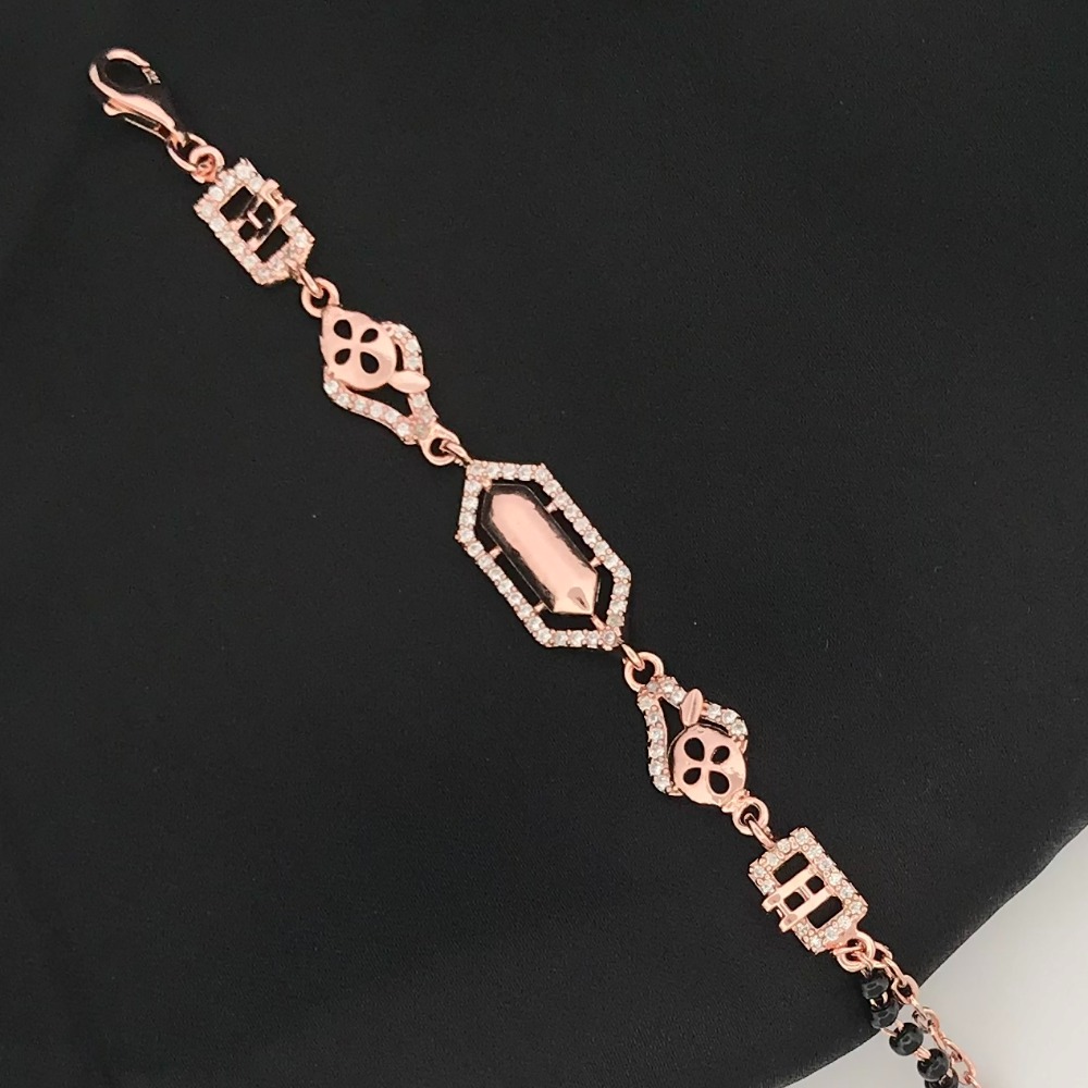 925 Silver  Rose Gold  Mangalsutra Bracelet
