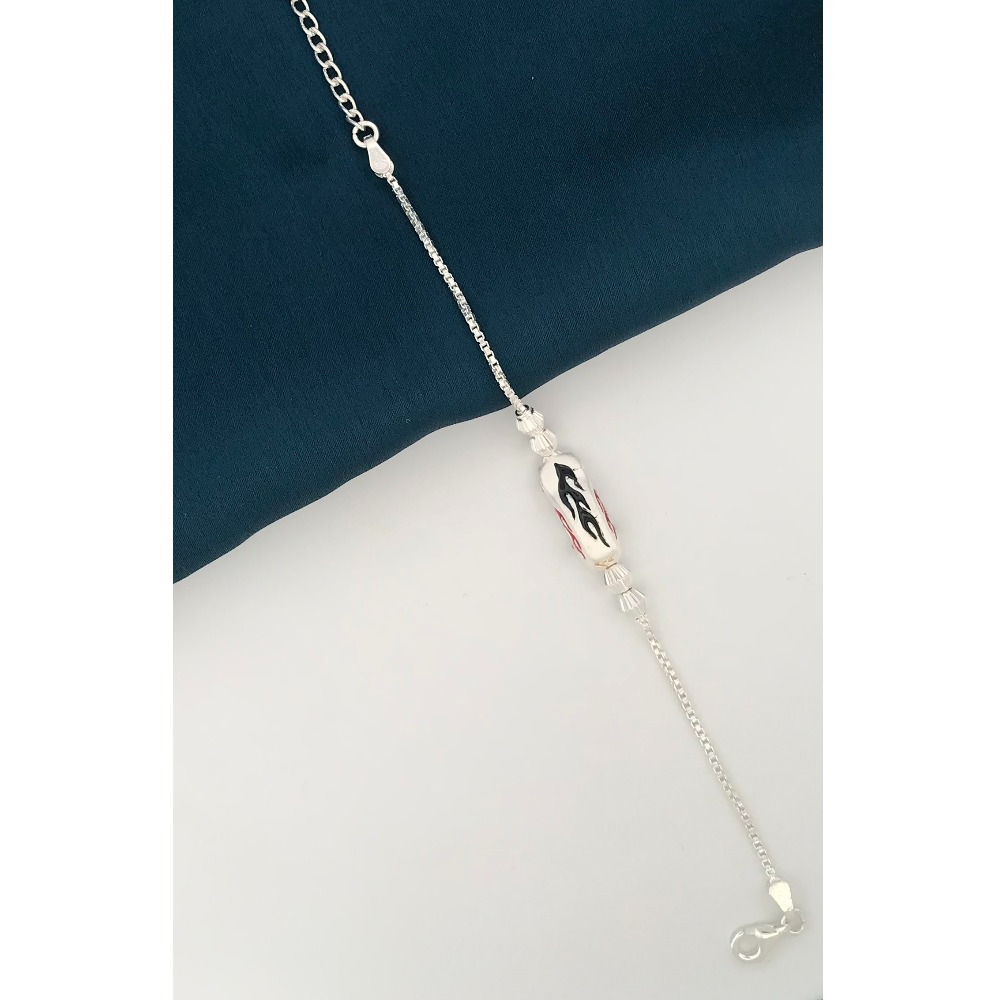 925 Silver Black Car Design Rakhi - Image 2