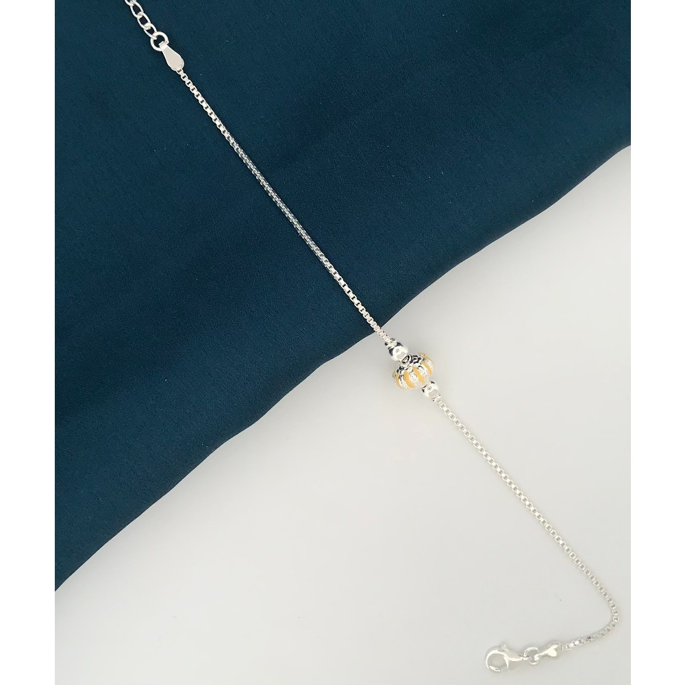 925 Silver Yellow Design Rakhi - Image 2
