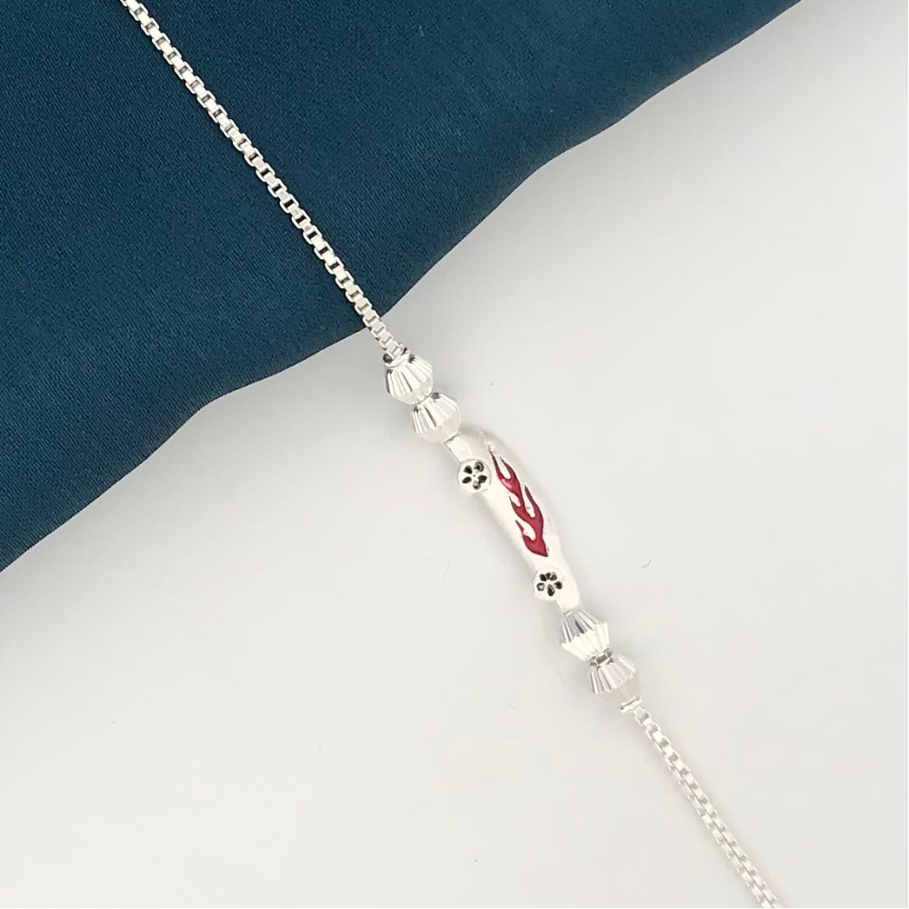 925 Silver Car Design Rakhi for Little Brother