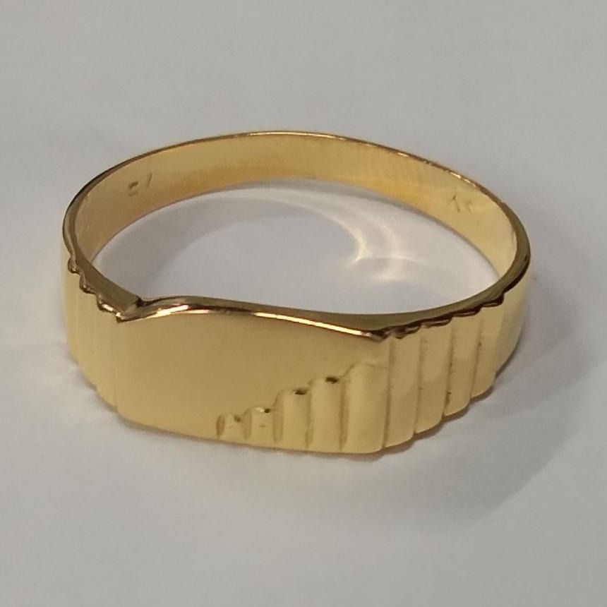 Gold plain gents ring