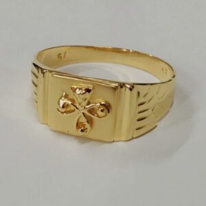 Gold divine gents ring