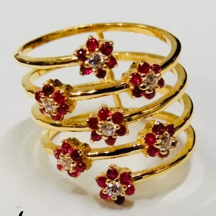 Gold pearl ring
