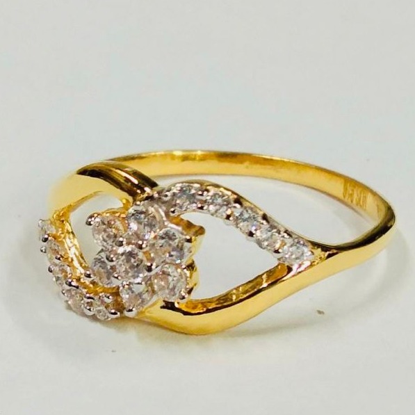 Gold cocktail women ring