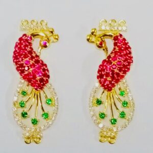 916 gold traditional peacock shape ladies earring