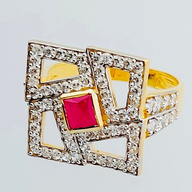 22 KT GOLD CZ LADIES RINGS