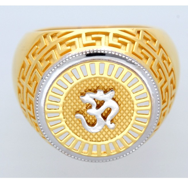 22 kt gold gents bahubali om  rings