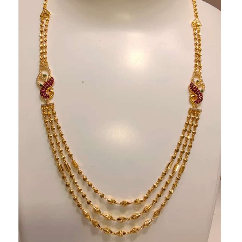 22 ct gold ladies peacock mala