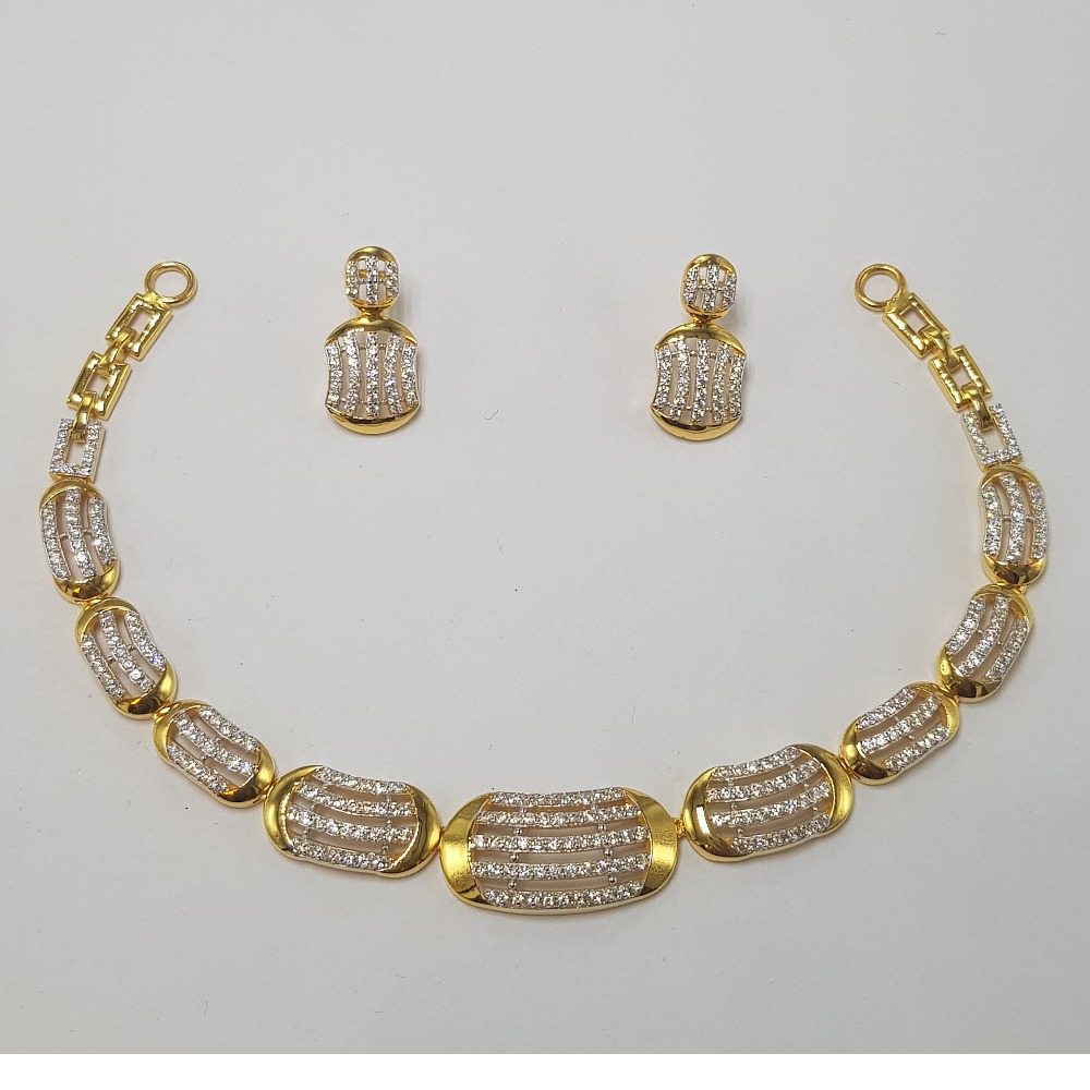 22 KT CZ LEDIES NECKLACE SET