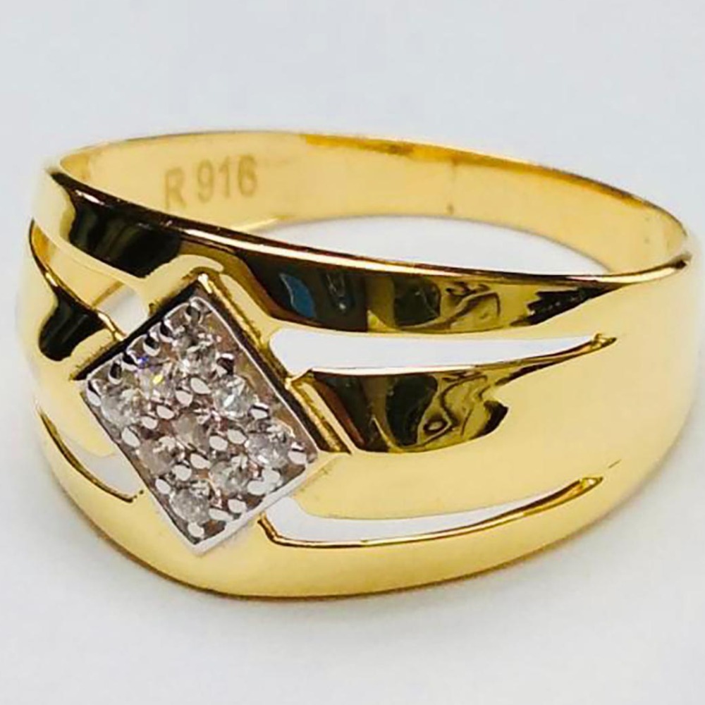 916 & 75 gold gents ring