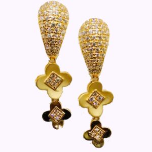 916 gold Double Floral Pattern Tops For women