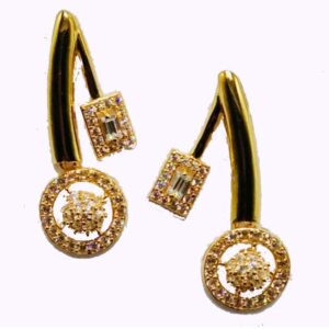 22k gold Alluring cocktail CZ earrings