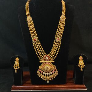 916 Gold Antique Swory Jadtar Long Set