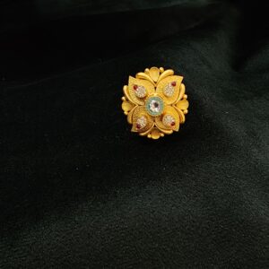 916 Gold Antique Swory Jadtar Ring