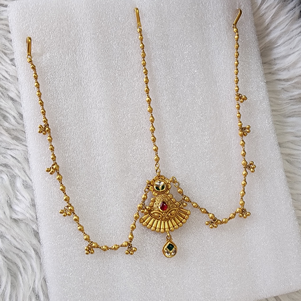 9l6 Gold Antique Jadtar Met Finishing Bandhi