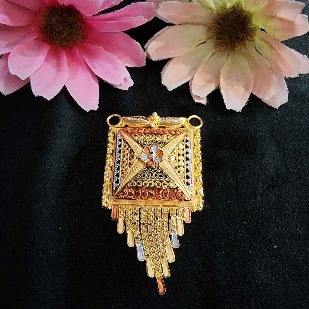 916 gold kalkatti work mangalsutra pendant