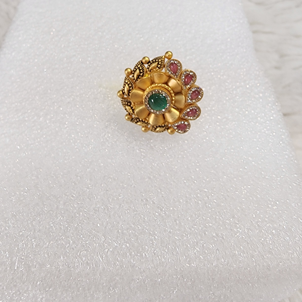 916 Gold Antique Jadtar Ring