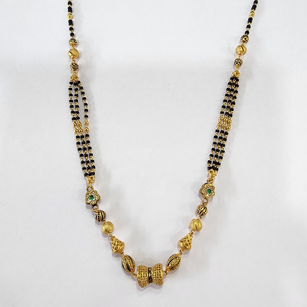 9l6 Gold Antique Swory Jadtar Mangalsutra