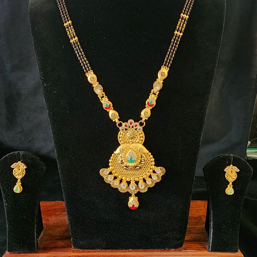 9l6 Gold Fancy Unique Swory Jadtar Long Mangalsutra