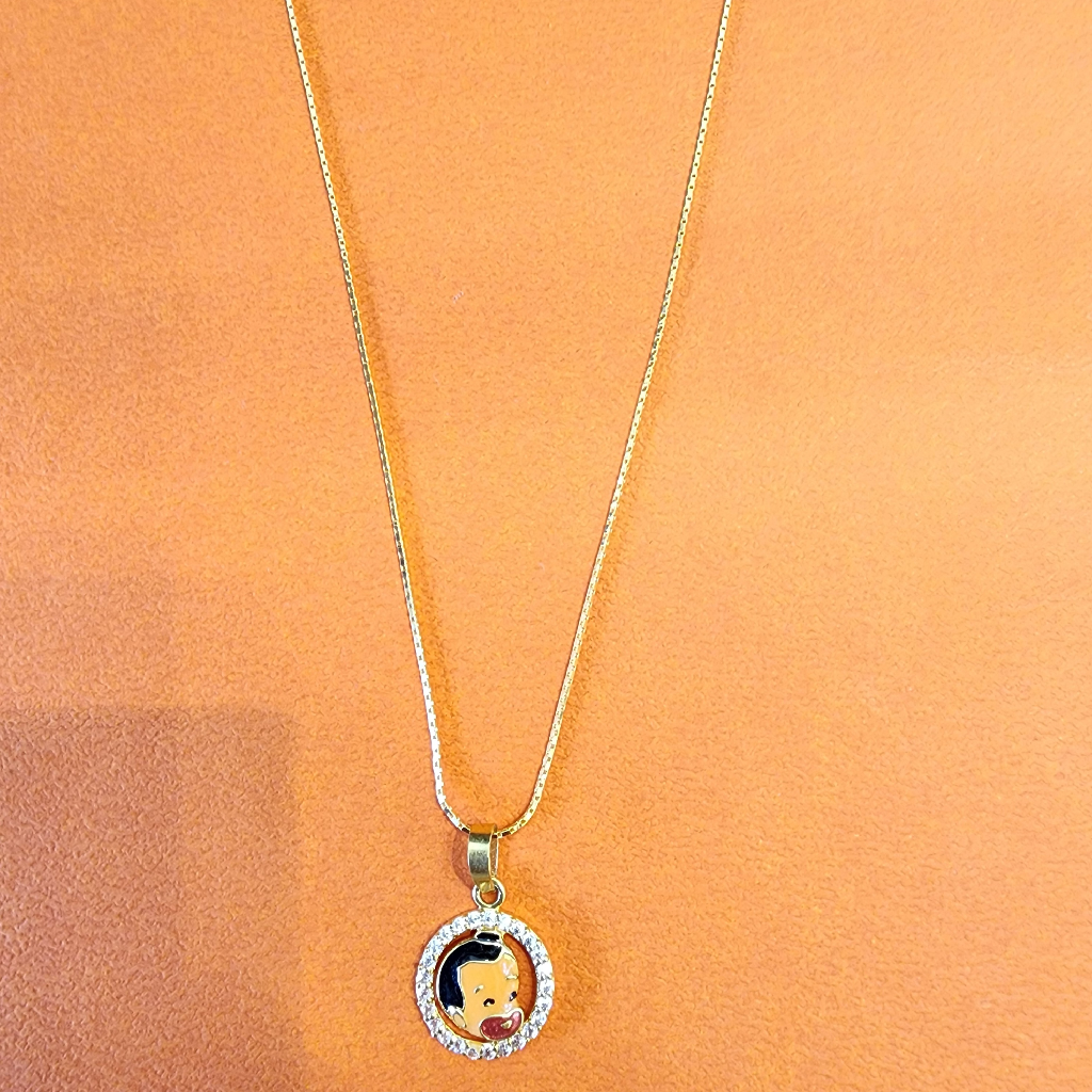 916 gold fancy cartoon unique chain pendant