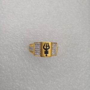 916 gold fancy trisul design Gents ring