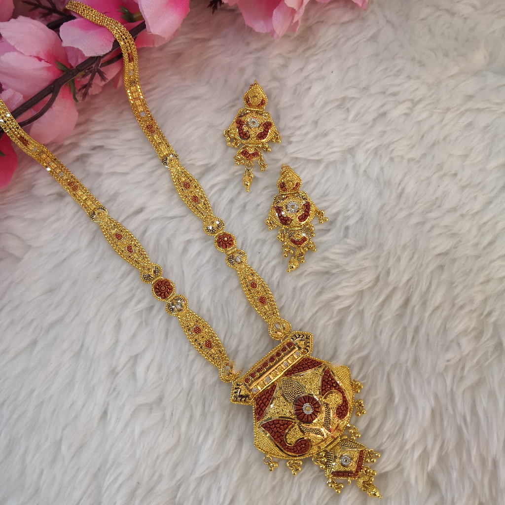 916 gold fancy gheru kalkati work design set