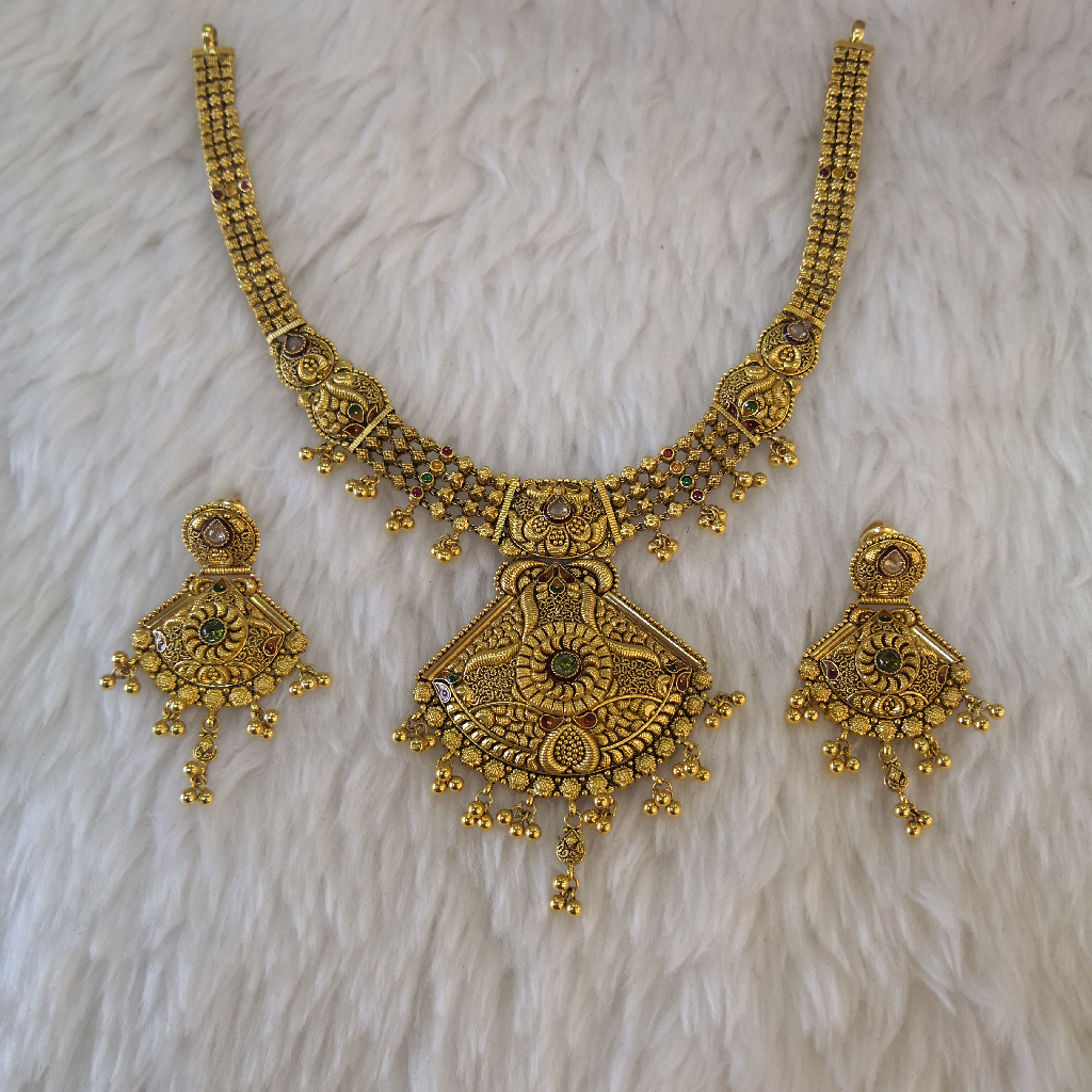 916 gold antique kalkati short set