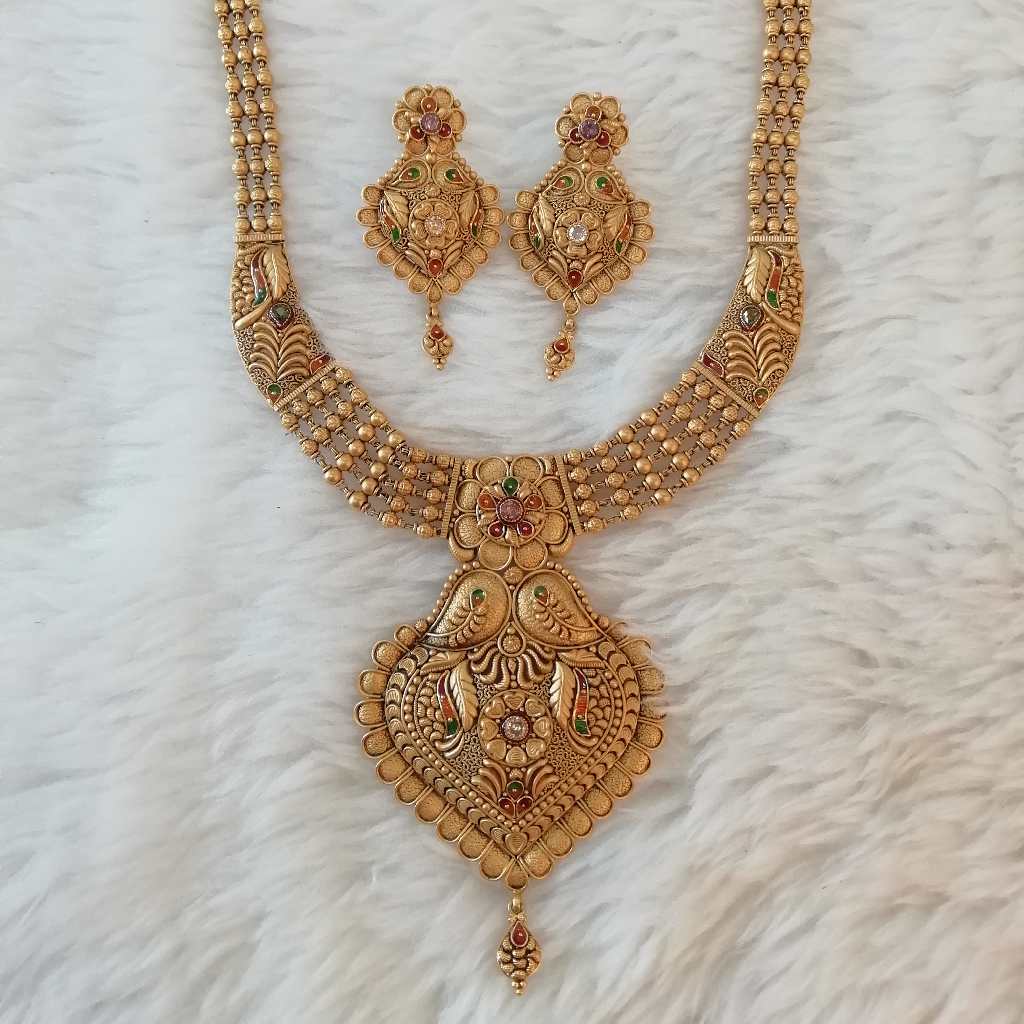 916 gold fancy antique kalkati short set