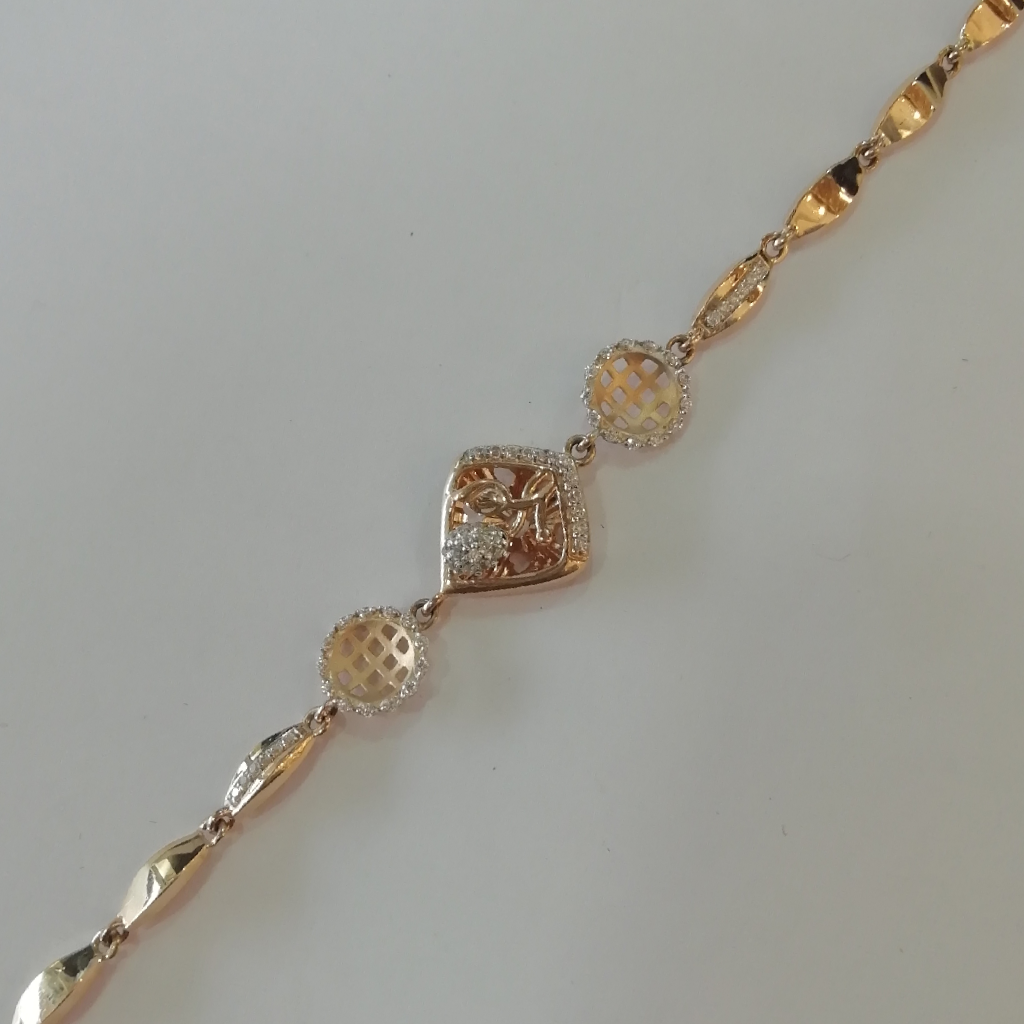 Rose gold fancy met finishing loose ladies bracelet
