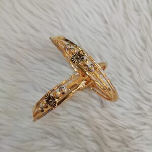 22k gold fancy oxidized copper kadli