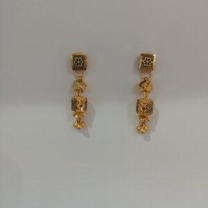 22k gold fancy oxidized butty latkan