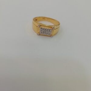 916 gold casting met finishing gents ring