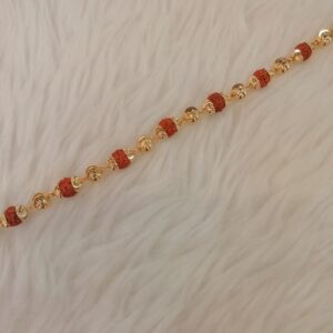 916 gold fancy rudraksh gents loose bracelet