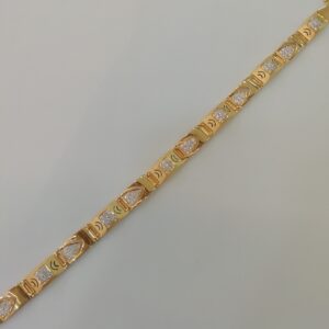 916 gold fancy gents casting loose bracelet