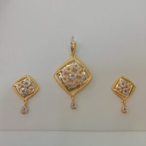 916 gold fancy met finishing butty pendant set
