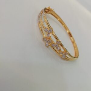 916 gold fancy flower design ladies Bangle kada