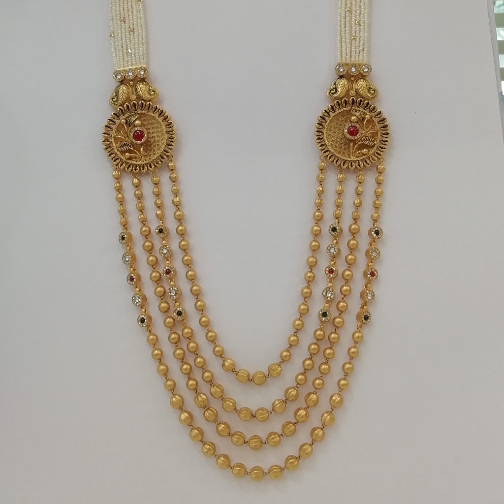 916 gold fancy antique jadtar magmala
