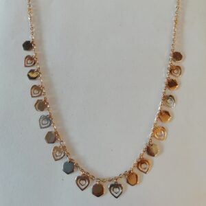 Rose gold fancy Rodium heart shape dokiyu