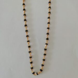 916 gold Black tulsi mala