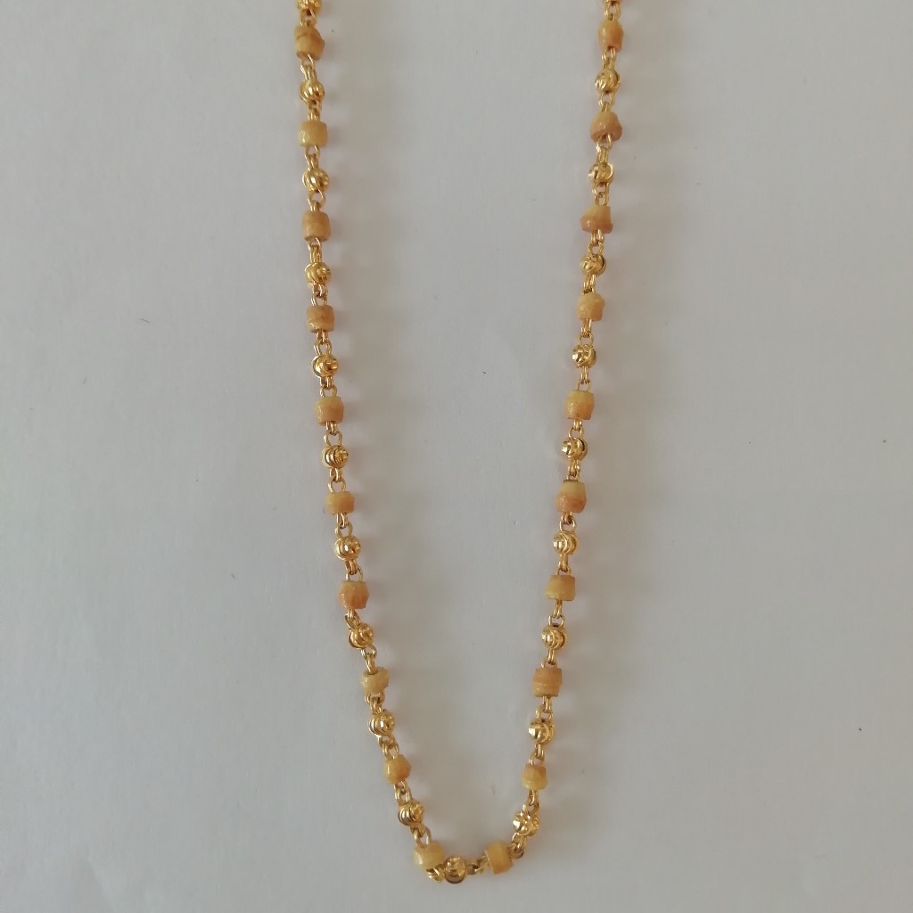 916 gold tulsi kanthi mala