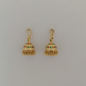 916 gold Red & Green stone fancy jummar