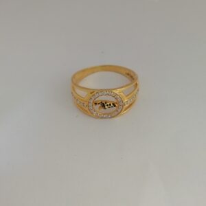 916 gold jaguar design Gents ring
